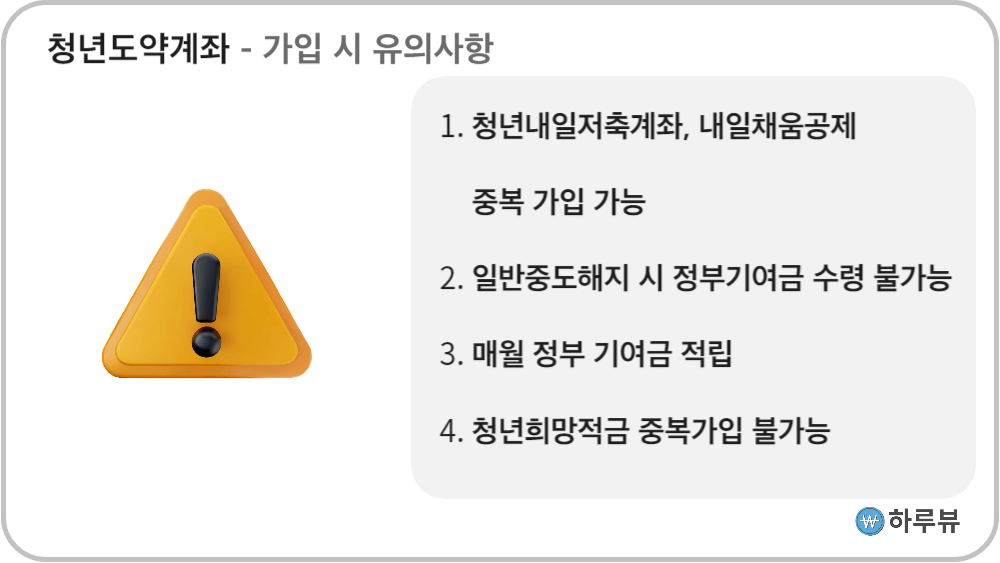 청년도약계좌가입시유의사항