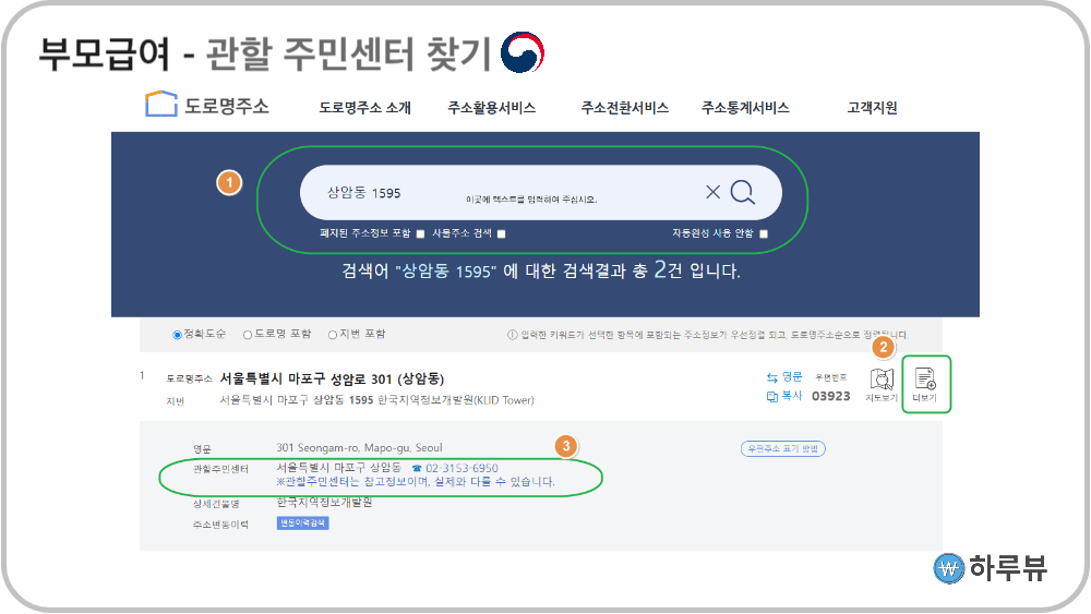 관할주민센터찾기