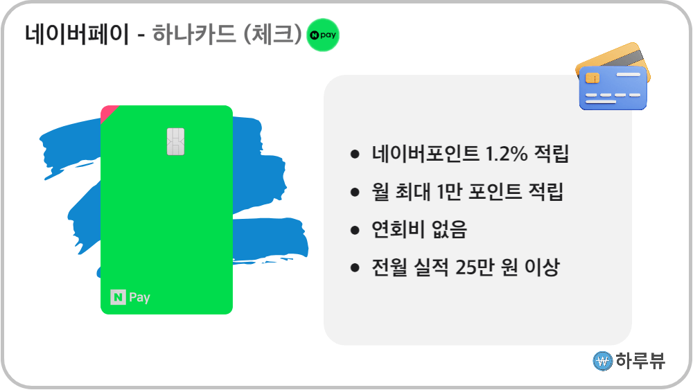 네이버페이하나카드체크카드